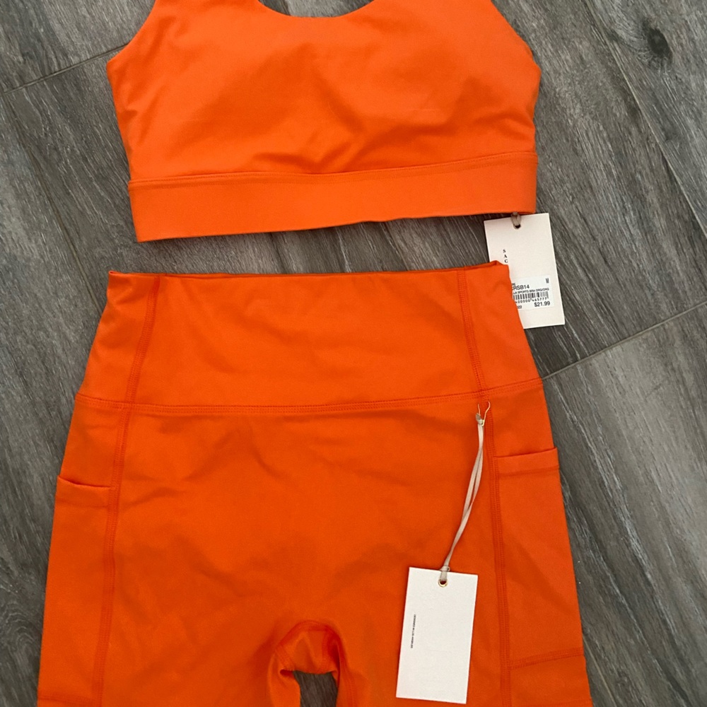 Sacre orange matching workout set